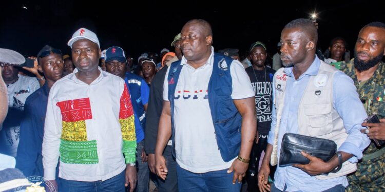 Après Forécariah, le Ministre et les cadres se rendent à Donéah-Kalé, dans la préfecture de Coyah